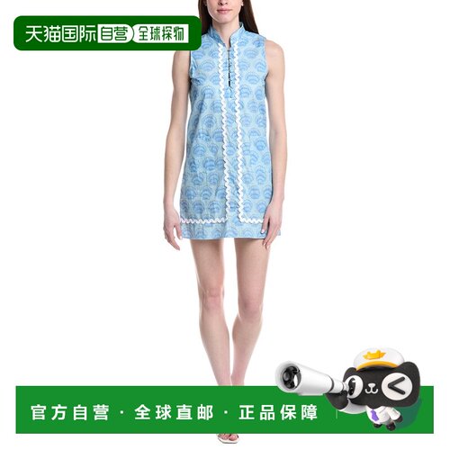 自营Sail to Sable Ric Rac Mini Dress - blue multi 美国奥莱直