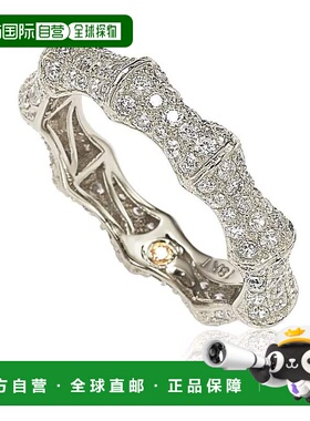 自营 Suzy Levian 纯银立方氧化锆永恒戒指 - 白色 - 白色 美国奥