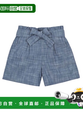 自营 hope & henryHope&Henry蝴蝶结蓝色束腰短裤 美国奥莱直发