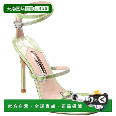 自营 Sophia Webster 皮革凉鞋 - 绿色 美国奥莱直发高跟单鞋