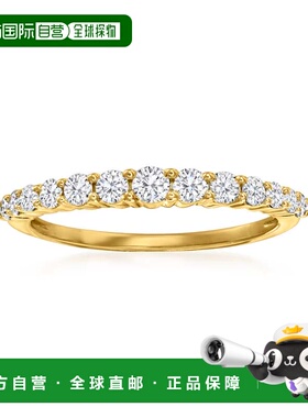 自营Ross-Simons 14 克拉黄金钻石渐变戒指 - 白色 美国奥莱直发