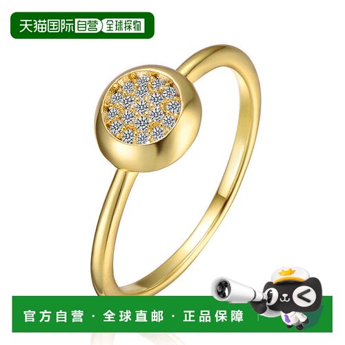 自营geneviveSterling Silver 14K Gold Plated with Cubic Zirco