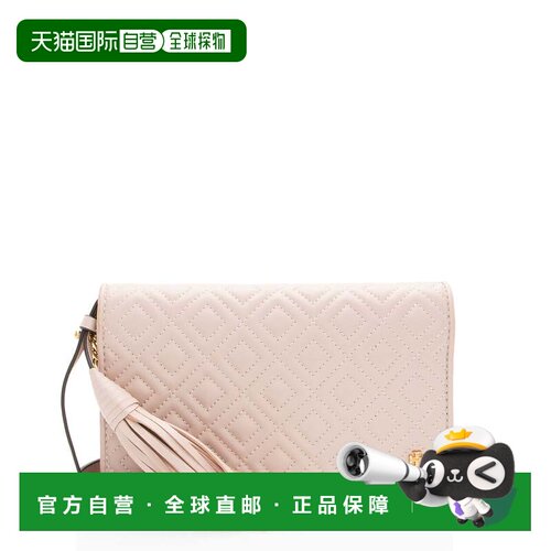 自营Tory Burch Leather Flemming Wallet Crossbody - pink 美国