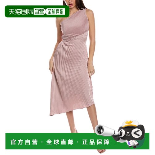 自营Rene Ruiz One-Shoulder Cocktail Dress - blush 美国奥莱直