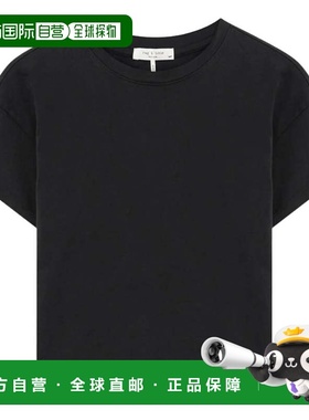 自营rag & bone Women's Kelly Boxy Jersey Tee, Black - black