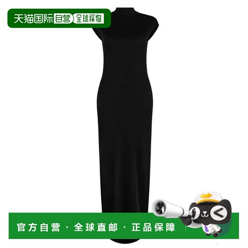 自营tom fordHigh Neck Viscose Cut-Out Evening Dress - black