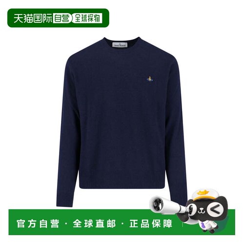 自营vivienne westwood蓝色羊毛蓝色 “Alex” 圆领毛衣 美国奥莱
