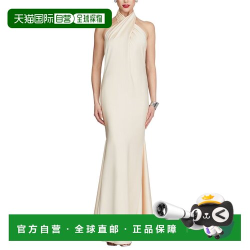 自营Halston Ninette Satin Gown - pearl 美国奥莱直发