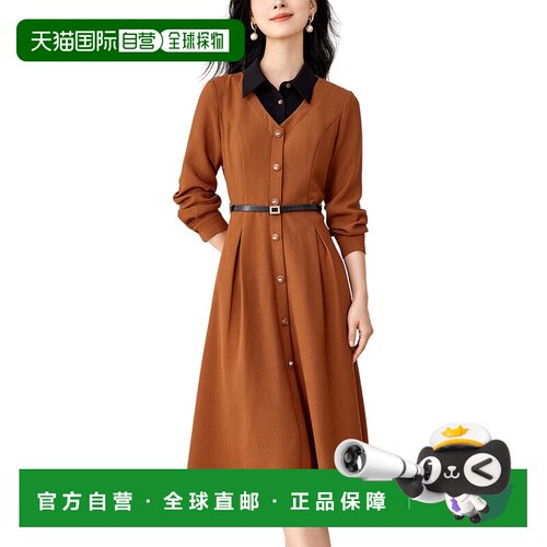 自营OUNIXUE Dress - Caramel 连衣裙美国直发奥莱