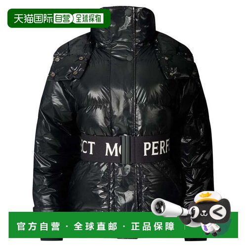 自营perfect moment黑色Cortina滑雪光面Puffer派克大衣-黑色 美