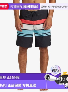 自营 Quiksilver Everyday Board Shorts男式32黑色条纹19英寸泳E