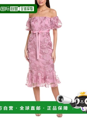 自营 Sam Edelman叶绣迷笛连衣裙-鱼尾裙 粉红色美国直发奥莱