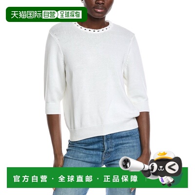 自营Autumn Cashmere Crocheted Sweater - white 美国奥莱直发