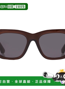 自营Burberry Dark Grey Square Ladies Sunglasses BE4424 41168