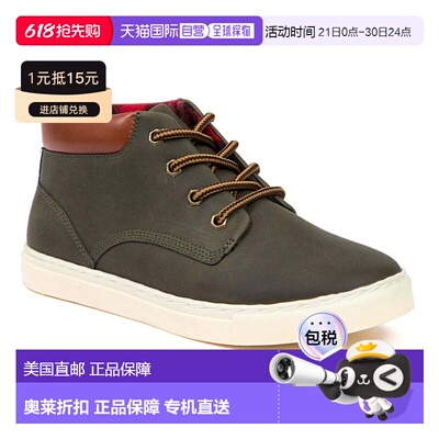 自营Youth Deer Stags Warren Sneaker Dark Green Round Toe Lac