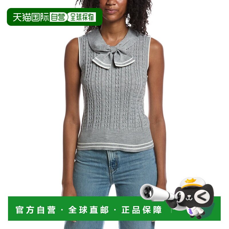自营nanette nanette leporeNanette Nanette Lepoe前领带毛衣背-
