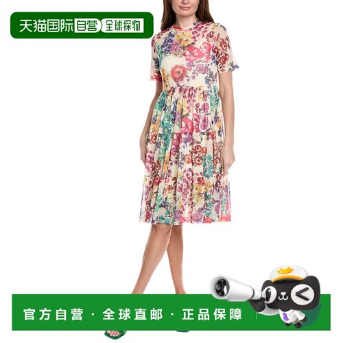 自营Johnny Was Mesh Tiered Dress - yellow 美国奥莱直发连衣裙