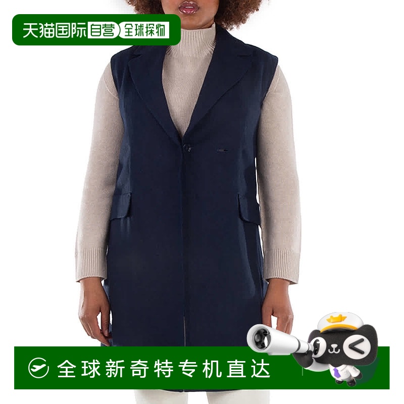 自营 Max Mara海军玛丽长亚麻背心-海军 【美国奥莱】直发