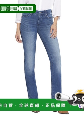 自营 NYDJ Marilyn Caliente直筒牛仔裤-红色 美国奥莱直发直筒裤