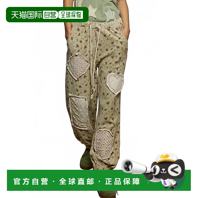 自营polWomen's Floral Patchwork Jogger In Sage - sage 美国奥
