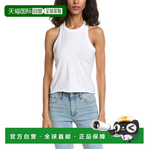 自营James Perse运动衫肌肉背心-白色 美国奥莱直发吊带