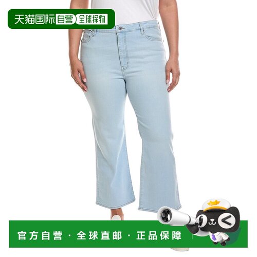 自营frame denim框架牛仔布重新启动浮动裁剪牛仔裤-蓝色 美国奥