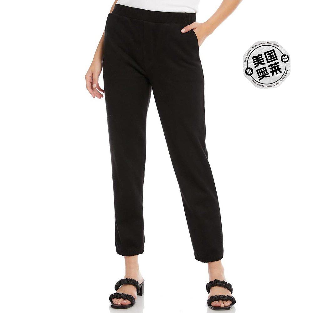 fifteen twenty黑色仿麂皮慢跑裤 黑色 【美国奥莱】直发