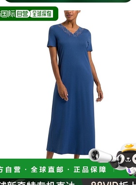 【美国直邮】hanro 女士 连衣裙短袖蕾丝长裙女款