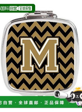 自营 Carolines Treasures CJ1050-MSCM 字母 M 雪佛龙黑色正品