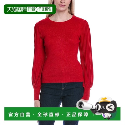 自营Nanette Nanette Lepore Ribbed Pullover Sweater - red 美