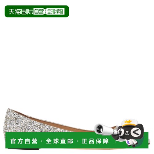 自营Jimmy Choo romi粗闪光平鞋-香槟 美国奥莱直发