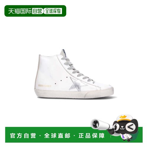 自营golden goose白色Francy仿旧小牛皮运动鞋-白色 美国奥莱直发