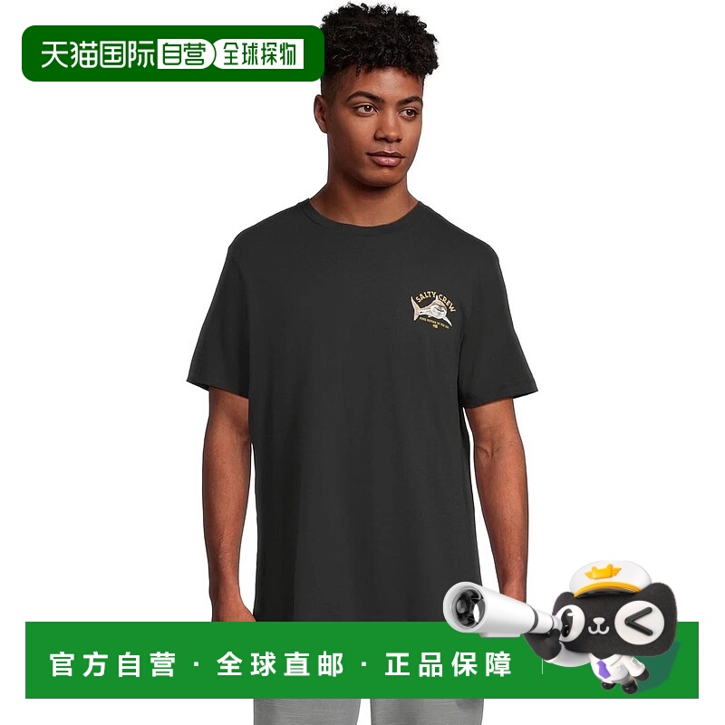 自营Salty Crew Lurking T-Shirt Men's Black Cotton Short Slee