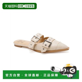 Double Buckle Strap 自营beast Toe Pointed Fla fashionWomen