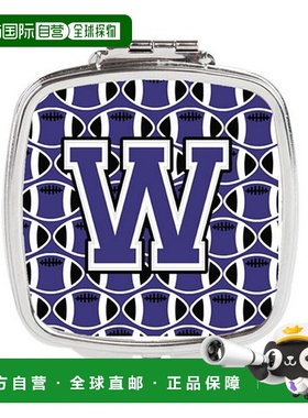 自营 Carolines Treasures CJ1068-WSCM 字母 W 足球紫色和正品