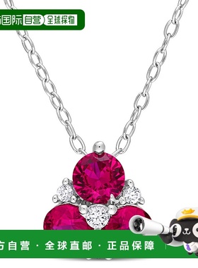 自营 925 纯银 Mimi & Max 3 石吊坠配链 - 红色 美国奥莱直发