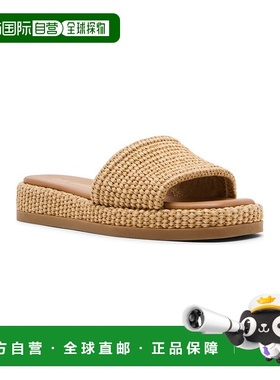 自营Steve Madden Boardwalk Slide WoNatural Raffia Slip-On Sa