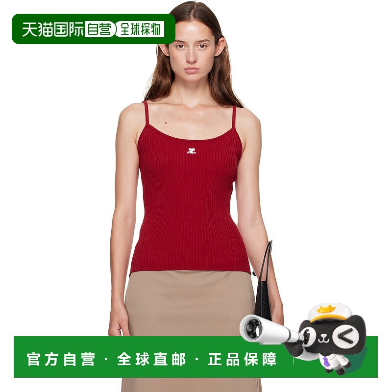 1h可退 香港直邮潮奢 Courreges 女士 红色 Reedition Rib Knit
