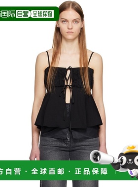 1h可退 香港直邮潮奢 Kijun 女士 黑色 Shirring Tie 吊带背心 24