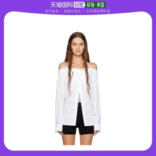 女士 衬衫 美国直邮 露肩法式 吊带短袖 jacquemus