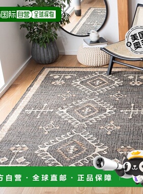 自营Safavieh Kilim 系列 KLM762Z - 黑色/象牙色 【美国奥莱】直