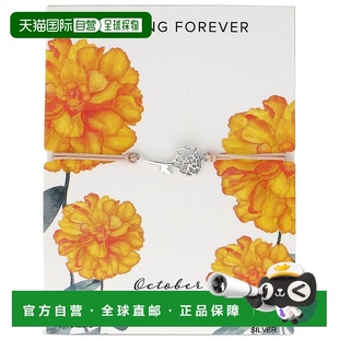 sterling foreverSterling Silver Birth Flower Bolo Bracelet -