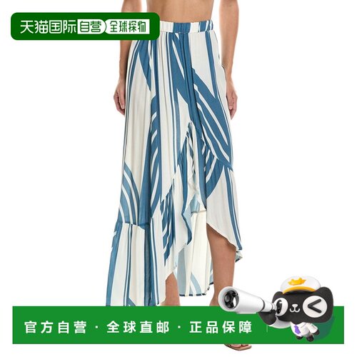 自营surf gypsy冲浪吉普赛遮盖中长裙-蓝色 美国奥莱直发半身裙