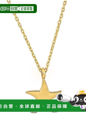 自营 Mimi & Max 星星吊坠带链条 14k 金 - 17 英寸 - 黄色 美国