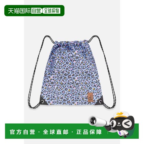 自营deux par deuxDrawstring Bag Blue Leopard Print - blue le