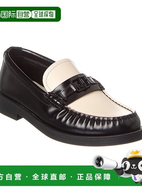 自营 Jimmy Choo Addie 皮革乐福鞋 - 黑色 美国奥莱直发女鞋皮鞋