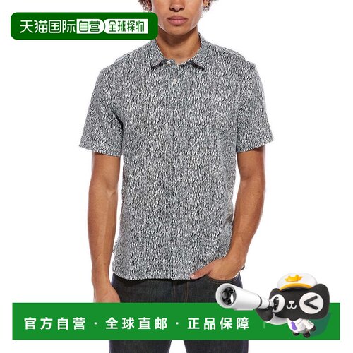 自营John Varvatos Loren Slim Fit Sport Shirt - blue 美国奥莱
