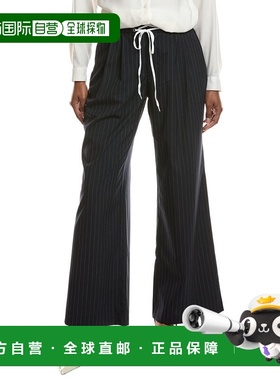 自营Avec Les Filles Pleated Lace-Up Front Pant - blue 美国奥