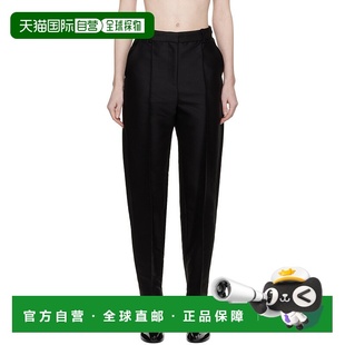 女士 黑色 Sewn 1h可退 长裤 TOTÊME Pleat 2312007 香港直邮潮奢