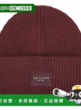 自营rag & bone Women's Blake Beanie - burgundy 美国奥莱直发